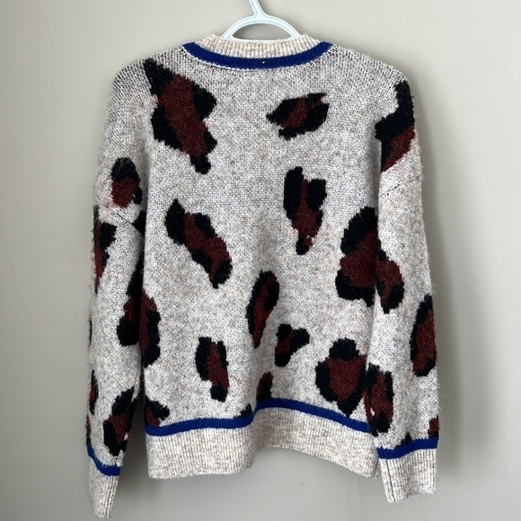 Retrod Yarn Crewneck Animal Print Sweater Size S - Picture 9 of 12